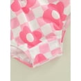 thumbnail image 6 of Springcmy Baby Girls One-Piece Swimsuit Toddler Long Sleeve Rush Guard Bikini Zipper Front Swimwear Bathing Suit Pink 6-9 Months, 6 of 7