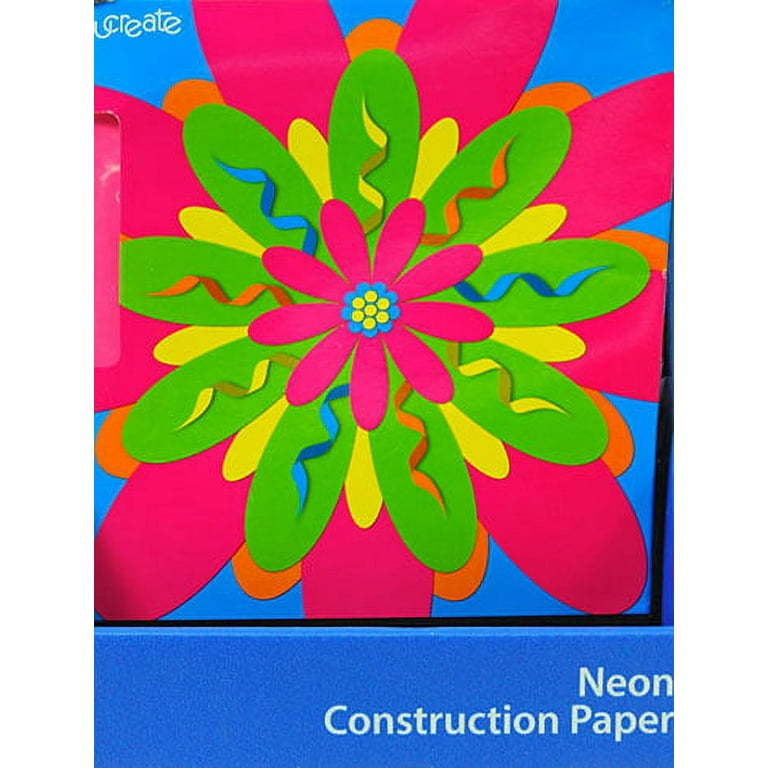 50ct UCreate Premium Neon Construction Paper Pack