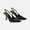 Black, variant on ZJEOQOQ high heel sandals for girls, 3-12size Elegant Women High Heel Pumps Satin Pointed Toe Stiletto Heeled Slingback Pumps
