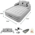 thumbnail image 4 of AJONALAA 18in Air Mattress, Queen Airbed with Headboard, Inflatable Mattress Camping, 4 of 10