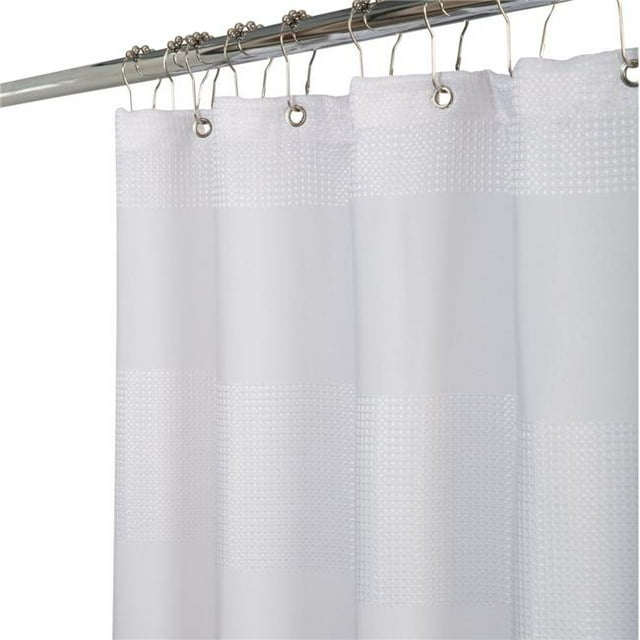 Elle Decor EL-44121-WHITE Jacquard Tissage Rideau de Douche&44; Blanc