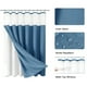 thumbnail image 5 of Cortina de ducha con textura de lino sin necesidad de ganchos con forro de tela a presión, cortinas de ducha de lujo para decoración de hotel para baño, impermeables y lavables, 5 of 5