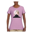 thumbnail image 2 of Wild Bobby, Hip Marilyn Monroe Portrait Classic Beauty Pose, Famous People, Women Graphic Tee, Light Pink, 3X-Large, 2 of 4