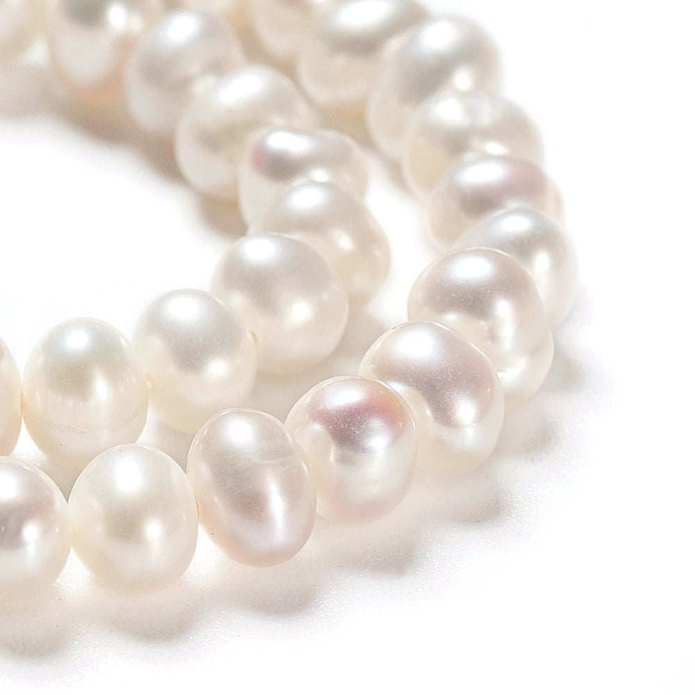 6strands Natural Cultured Freshwater Pearl Beads Strands Rondelle White 4~5x4mm Hole: 0.5mm about 51pcs/strand 7.68 inch(19.5cm)