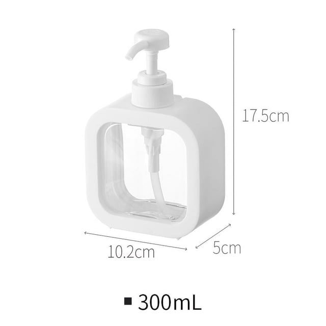 Botella de desinfectante de manos transparente de lujo, ligera, para baño, gel de ducha, champú, loción, exprimible visualmente