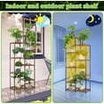 thumbnail image 6 of Plant Shelf with Grow Light, 8 Tiered Wood Plant Stand Indoor with Full Spectrum Grow Light for Corner, Multi Layer Tall Lighted Plant Stand for Living Room/Balcony/Outdoor/Garden Display, 6 of 7