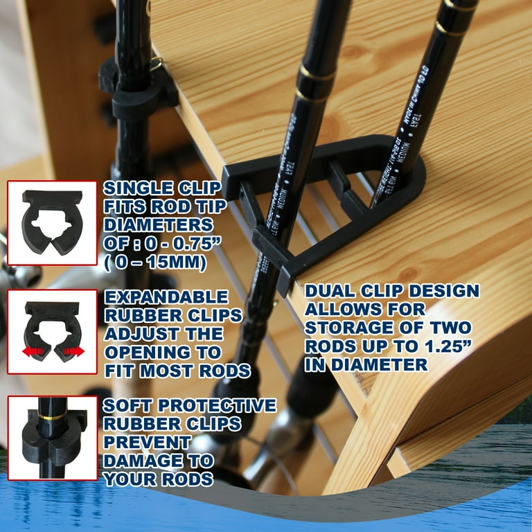 Storage Rack Soft Rod Clips Rush Creek Creations 14 Fishing Rod