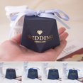 thumbnail image 4 of Cogfs 50 Pcs Navy Blue Diamond Pearl Wedding Party Favour Candy Sweet Gift Boxes, 4 of 4