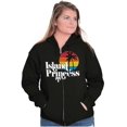 thumbnail image 3 of Puerto Rican Boricua Princess Latina Zip Hoodie Sweatshirt Women Brisco Brands S, 3 of 5