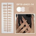 thumbnail image 4 of 24Pcs Nail Tips Full Cover Wearable Bright Press-on Nails Solid Color Fake Nails Detachable Short Trapezoid False Nails DP18-ZH431-14, 4 of 8