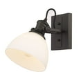 thumbnail image 6 of Yep by Golden Lighting Hines 1-light Vanity in Rubbed Bronze and Opal Glass, 6 of 10