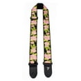 thumbnail image 3 of Perri's Premium Jaquard Weaved on Webbing Backing Guitar Strap Pink Rose 2 in., 3 of 4