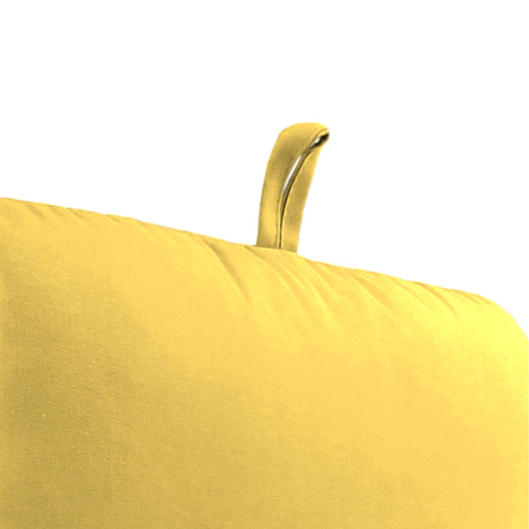Jordan Manufacturing 45" x 22" Sunray Yellow Solid Rectangular Outdoor Chair Cushion with Ties and Hanger Loop