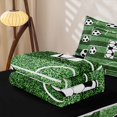 thumbnail image 5 of Homewish Football Soccer Sport Kids Zipper Twin Comforter Sets with Fitted Sheet and 2 Pillowcases,Letter R Monogrammed Zipper Bedding Set For Boys Teens,Black Reversible,4 Pieces, 5 of 7
