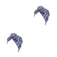 thumbnail image 4 of Sonducket Turbante africano nudo sombrero musulmán cubierta de protección solar cómodo ancho accesorios para el cabello moda gorro azul marino Armada 2Conjunto, 4 of 6