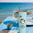 thumbnail image 5 of Penguin Gifts for Penguin Lovers Women Men- Cute Valentine Penguin Tumbler Straw Cup Coffee Travel Mug - Blue Metal Thermal Insulated Tumblers 20 Oz -Penguin Stuff Decor Accessories- Birthday Gifts, 5 of 6