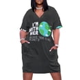 thumbnail image 2 of Bonita camiseta del Día de la Tierra: No existe el Planeta B. Vestido holgado con bolsillos. Vestidos de lujo. Vestidos de ceremonia., 2 of 7
