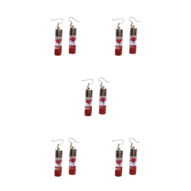 Pendientes de gota Minnieouse 1 par colgantes de botellas de cristal con flores