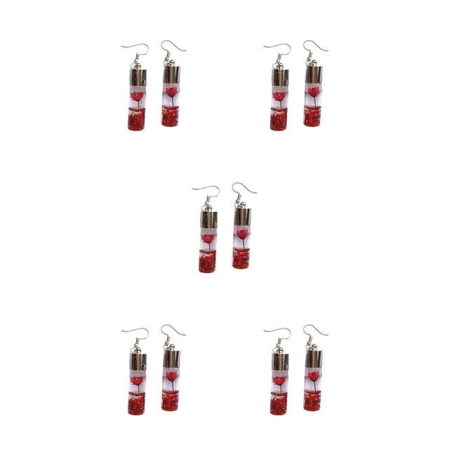 Pendientes de gota Minnieouse 1 par colgantes de botellas de cristal con flores