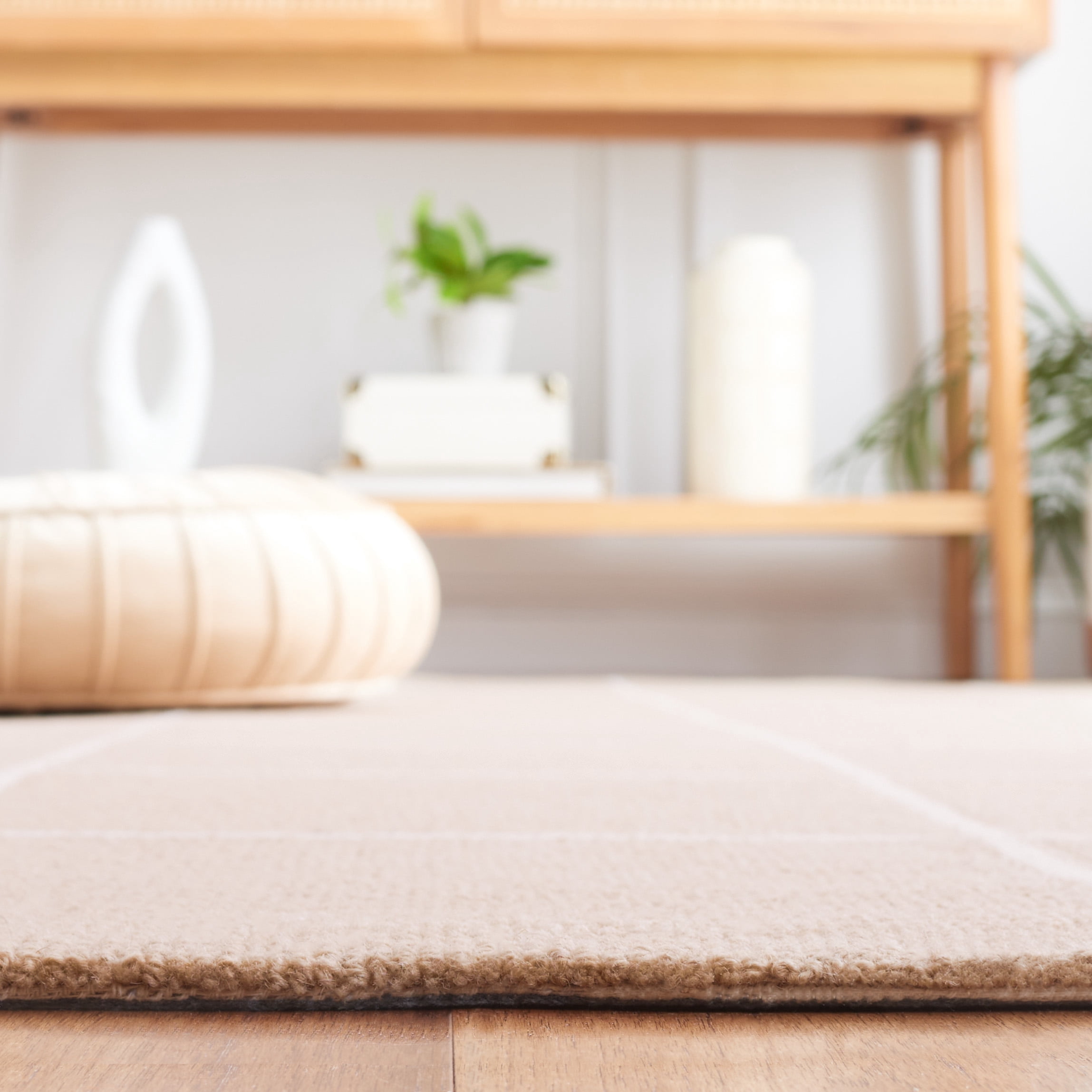 SAFAVIEH Martha Stewart Micro Loop Area Rug, Beige/Ivory, 4' x 6'