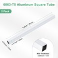 thumbnail image 3 of Tubo cuadrado de aluminio 6063 de 250 mm en paquete de 2, 12x12 mm de ancho exterior, 1 mm de grosor de pared, tubería de aluminio sin costura para construcción de marcos, 3 of 6