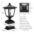 Solar Post Lights Outdoor, Solar Lamp Post Cap Lights for Wood Fence