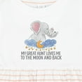 thumbnail image 4 of Inktastic My Great Aunt Loves Me to the Moon and Back Elephants Girls Baby Dress, 4 of 5