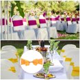 thumbnail image 5 of Uxcell Chair Sash Bow Spandex Stretch Chair Cover Bands Sashes with Bow Knot Yellow 10, 5 of 6