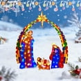 thumbnail image 5 of Outdoor Nativity Scene Set, Lighted Mini Christmas Table Decor, Nativity Scene Decoration for Holiday Winter Lawn, Garden & Indoor Display, 5 of 8