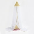thumbnail image 3 of Epoch Hometex, Inc. Cleopatra Gold Sequin Round Plastic Hoop Sheer Mosquito Bed Canopy, 3 of 3