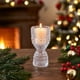 thumbnail image 5 of Candelabro Pequeño Navideño de Copa de Vino | Portavelas Cónico de Vidrio Grueso Transparente con Orificio de 3,8 Cm | Elegante Adorno de Escritorio para Mesa de Comedor, Repisa de Chimenea, Decoraci, 5 of 6