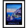 thumbnail image 2 of Art.com Amazing Amalfi Coast At Sunset - Retro Poster II Art Print by Markus Bleichner, Black Frame Wall Art, 17" x 21", 2 of 5