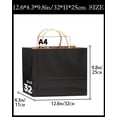 thumbnail image 5 of 13"x4.5"x10" Large Gift Bag with Handles Bulk 32PCS Gift Paper Bags Black Bags Multiple Uses (Wide Large), 5 of 15