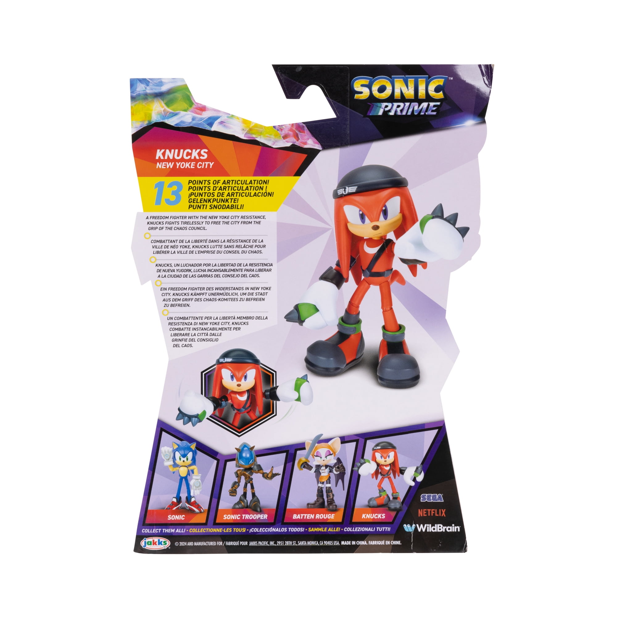 Sonic Child Sonic Prime Articulated Figure, Plastic Black, 0.43 lb, 10" 7.5"