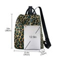 thumbnail image 3 of FORMRS Women's Travel Backpack Purse Anti-Theft Hidden Pockets Casual Shoulder Bag, Green Leopard Pattern, 3 of 7