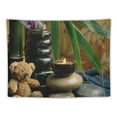 thumbnail image 5 of Orinice Teddy Bear Candle Bamboo Plant Tapestry Wall Hanging Unique Style for Home Wall Decor - Living Room, Bedroom, Apartment, Farmhouse, Dorm 50x40inch, 5 of 6