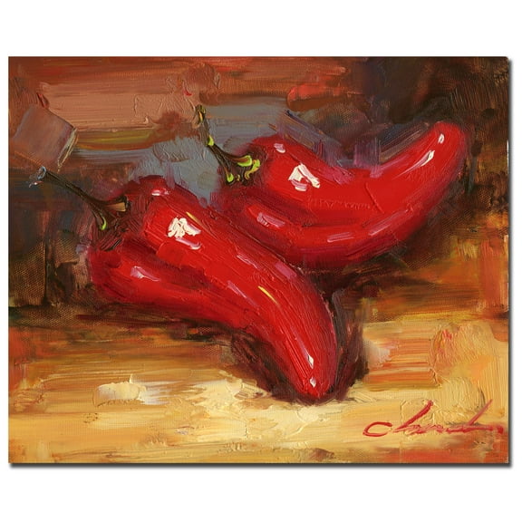 'Chili Peppers' Canvas Art