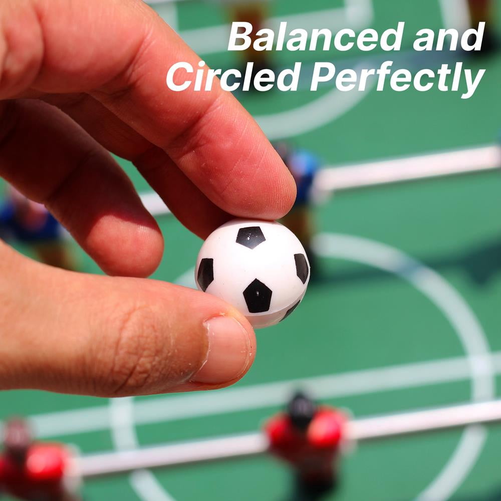 SereneLife 6-Piece Table Soccer Football Ball Replacement 1.3 Inches Mini Black & White Soccer Ball