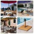 thumbnail image 6 of Pellebant 45 LBS Patio Umbrella Base Heavy Duty Outdoor Patio Market Umbrella Stand, Brown, 6 of 7