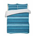 thumbnail image 2 of Quilts Twin Size, Turquoise Teal Ombre Soft Comforter Bedding Set for Bed, Farmhouse Modern Abstract Striped Lightweight Quilted Bedspread with Pillow Cover(2 Pieces) for All Season, 68x86 Inch, 2 of 6