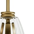 thumbnail image 4 of Hunter - Rossmoor 1-light Luxe Gold, Mini Pendant Light, Dimmable, Formal Style, Bell Shaped, for Bedrooms, Dining, Living Rooms - 13158, 4 of 7