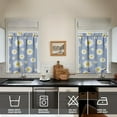 thumbnail image 3 of 3-Piece Daisy Kitchen Curtain Set - Ruffled Valance and Tier Curtains with Rod Pocket, Fresh Floral Pattern for Farmhouse Kitchen Windows Decor, 54"x14" + 27.5"x36"x2, 3 of 5