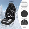thumbnail image 7 of Uorisanigo 2 PCS Car Seat Covers, Premium Blanket Cloth Front Set Washable Automotive Accessoires Universal Fit for Car, SUV, Sedan, Truck, Spooky Ghost Print Seats Cushion, 7 of 7