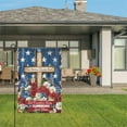 thumbnail image 3 of AMHNF One Nation Under God Let Freedom Ring Linen Garden Flag 12x18 inch, Memorial Day Independence Day Yard Flag for Spring Summer Home Outdoor Garden Decoration, 3 of 5
