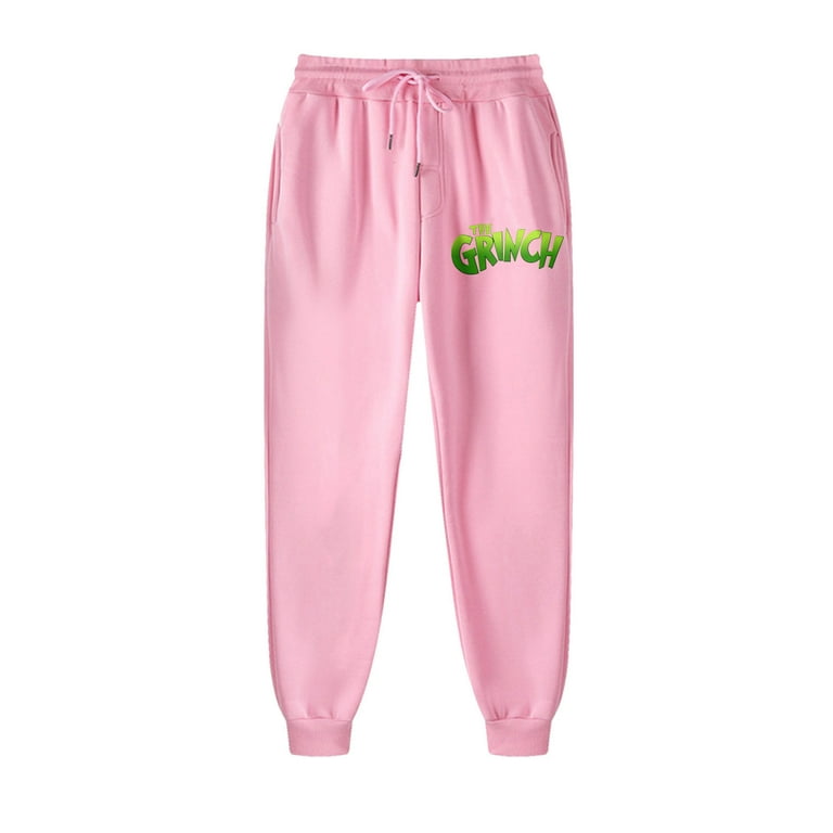Grinch,Grinch Sweatshirt,Women's Hooded Sports Tracksuit Unisex Two-Piece Running  Outfits Long Sleeve Pullover Hoodies Sweatshirt+Sweatpants Set(Pink,3XL) 