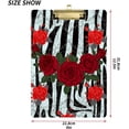 thumbnail image 2 of FMSHPON Zebra Stripes Red Rose Clipboard Hardboard Wood Nursing Clip Board and Pull for Standard A4 Letter 13x9 inches, 2 of 7
