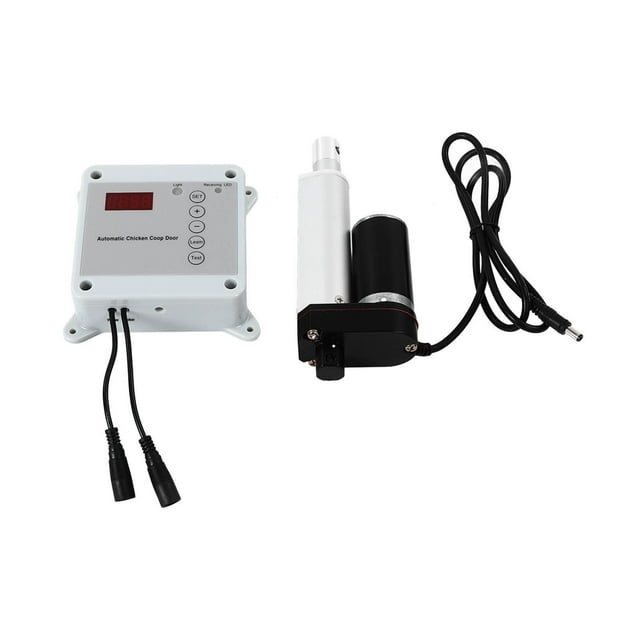 Automatic Chicken Cage Opener, 12V 30W Motor Door Opener And Closer Weatherproof IP44 Protection For Poultry Mechanism US Plug 100-240V