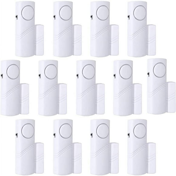 Door and Window Alarms, Child Safety Door Alarms, Personal Security Alarms, Home Window Pool Alarms (13-Pack, White)
