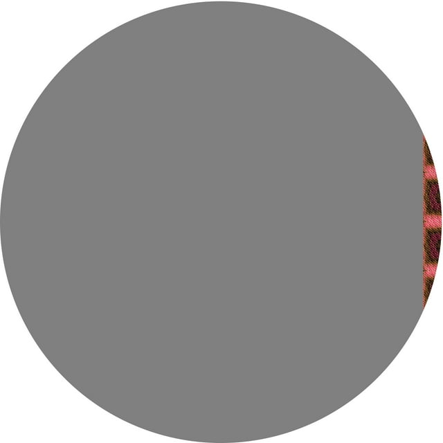 Ahgly Company Tapis Rond Lavable en Machine Intérieur Rouge Pamplemousse Transitionnel, 7 Pieds Rond