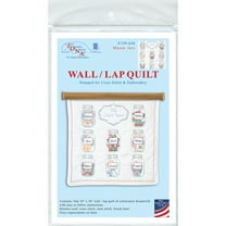 Jack Dempsey Stamped White Wall Or Lap Quilt 36"X36"-Mason Jars